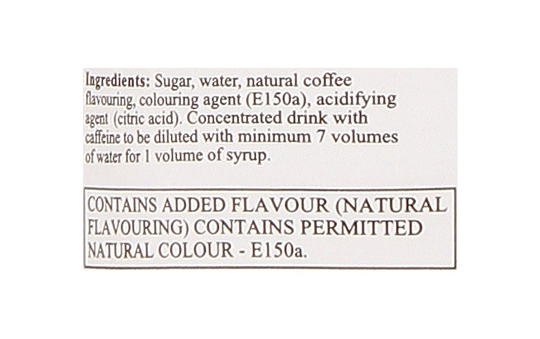 Monin Cafe Coffee Syrup   Bottle  700 millilitre